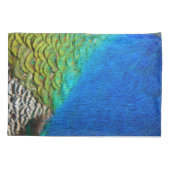 孔雀の羽IVカラフル抽象芸術自然 枕カバー (裏面)