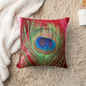 孔雀の膚触りがよく赤い静物画 クッション (ブランケット)