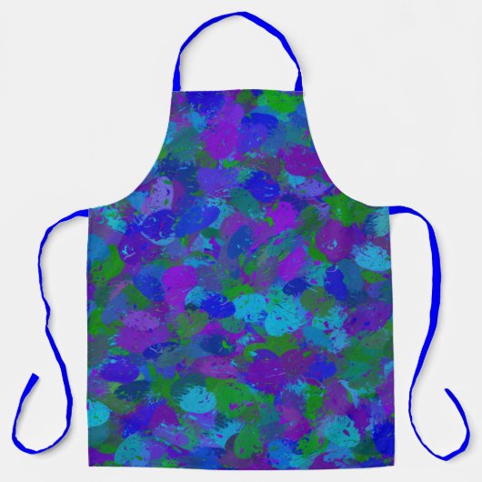 孔雀の色 エプロン (正面)