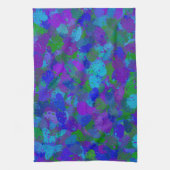 孔雀の色 キッチンタオル (縦)