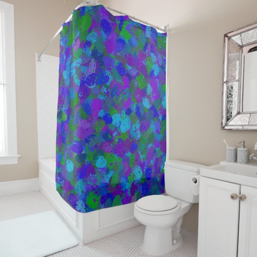 孔雀の色 シャワーカーテン (インサイチュ)