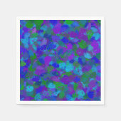 孔雀の色 スタンダードカクテルナプキン (正面)