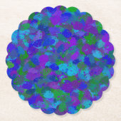 孔雀の色 ペーパーコースター (正面)