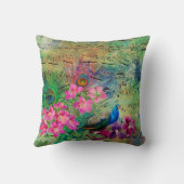 孔雀の花と音楽 クッション (裏面)