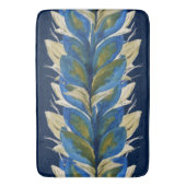 孔雀の花の水彩手絵を描 バスマット (正面縦)