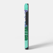 孔雀の花瓶のアジサイ iPhoneケース (左側面)