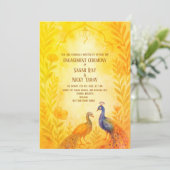 孔雀の花 インド ヒンズー教 婚約式 招待状 (スタンド正面)
