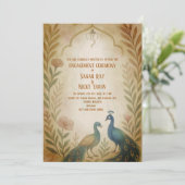 孔雀の花 インド ヒンズー教 婚約式 招待状 (スタンド正面)