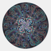 孔雀の花 ラウンドシール (正面)