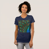 孔雀の芸術のTシャツ Tシャツ (正面フル)