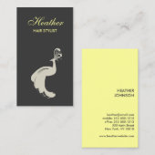 孔雀の華やかな日焼け/グレー 名刺 (正面/裏面)