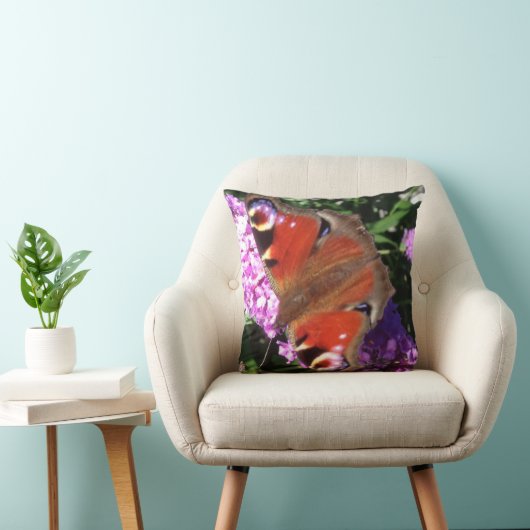 孔雀の蝶と仏陀 クッション (椅子)
