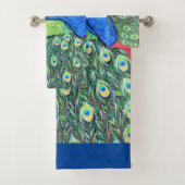 孔雀の表絵画示 バスタオルセット (インサイチュ)