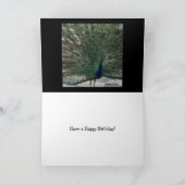孔雀の誕生日 カード (内部)
