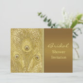 孔雀の金羽のブライダルシャワー 招待状 (スタンド正面)