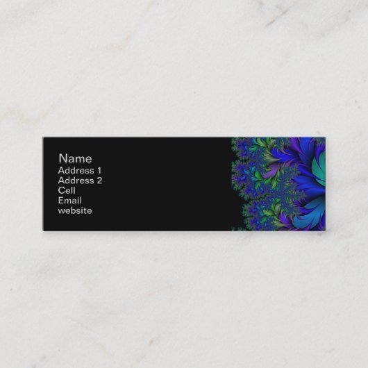 孔雀の鉱石2 スキニー名刺 (正面)