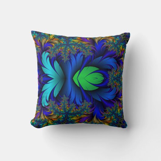 孔雀の鉱石3 数々の - クッション (正面)