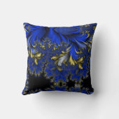 孔雀の鉱石7王室の - Blues/Golds/Silver クッション (裏面)