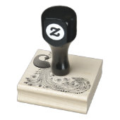 孔雀の長いカールした尾の羽 ラバースタンプ (スタンプ)