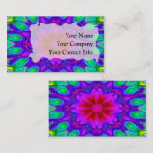 孔雀の開花の名刺のテンプレート 名刺 (正面/裏面)