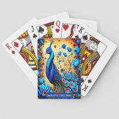 孔雀の間の開花モノグラムキッズ古いメイドゲーム トランプ (裏面)