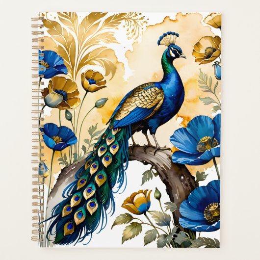 孔雀の青いケシは美しい花で プランナー手帳 (正面)