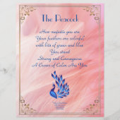 孔雀の静止パーソナライズされた像 (裏面)