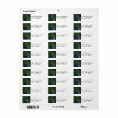 孔雀の顔 ラベル (フルシート)