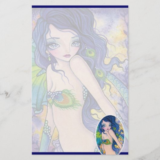 孔雀の魅惑-文房具 便箋 (正面)