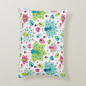 孔雀の鳥およびフクロウ アクセントクッション (裏面(縦))