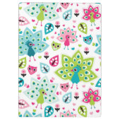 孔雀の鳥およびフクロウ クリップボード (裏面)