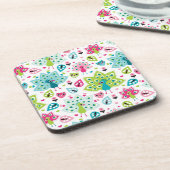 孔雀の鳥およびフクロウ コースター (左側)