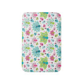 孔雀の鳥およびフクロウ バスマット (正面縦)