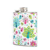 孔雀の鳥およびフクロウ フラスク (左)