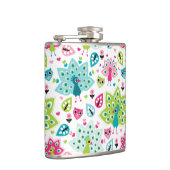 孔雀の鳥およびフクロウ フラスク (右)