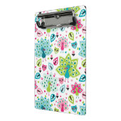 孔雀の鳥およびフクロウ ミニクリップボード (アングル2)