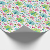 孔雀の鳥とフクロウ ラッピングペーパー (角)