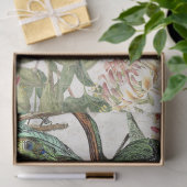 孔雀の鳥のハニーサックルの花のティッシュペーパー 薄葉紙 (ギフト)