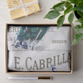 孔雀の鳥のフランスのスクリプトEphemera Decompage 薄葉紙 (ギフト)