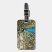 孔雀の鳥の豊富なカラー写真 ラゲッジタグ (正面縦)