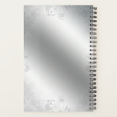 孔雀の鳥の銀の手紙日のプランナー プランナー手帳 (裏面)