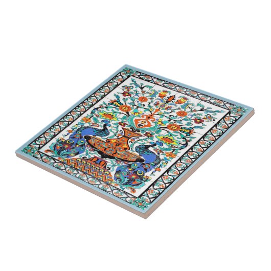 孔雀の鳥瓦 タイル (側面)