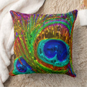 孔雀はガラス芸術1の枕に羽をつけます クッション (ブランケット)