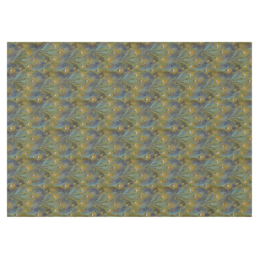 孔雀はテーブルウェアに羽をつけます テーブルクロス (正面(横))