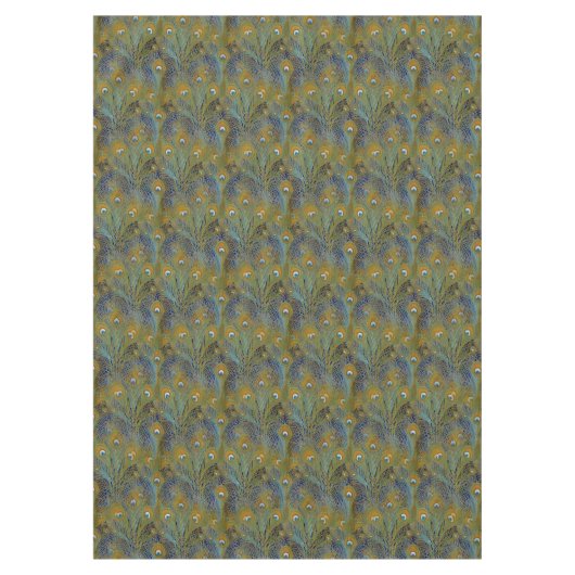 孔雀はテーブルウェアに羽をつけます テーブルクロス (正面)