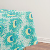 孔雀はパターンに羽をつけます テーブルクロス (インサイチュ)