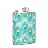 孔雀はパターンに羽をつけます フラスク (右)