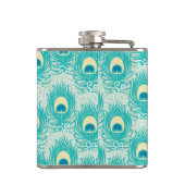 孔雀はパターンに羽をつけます フラスク (裏面)