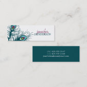 孔雀は個人的なテレホンカードに羽をつけます コーリングカード (正面/裏面)