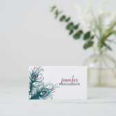 孔雀は個人的なテレホンカードに羽をつけます コーリングカード (スタンド正面)